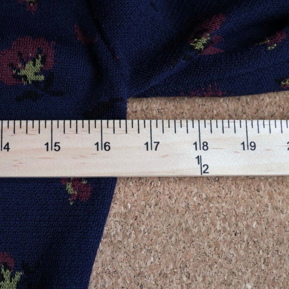 Zara Floral Knit Cropped Cardigan V Neck Button Front Colorful Chic Blue Small - Picture 12 of 15